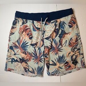 Salty Crew Ocean Fish Beach Lounge Shorts Size Large